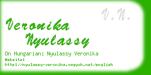 veronika nyulassy business card